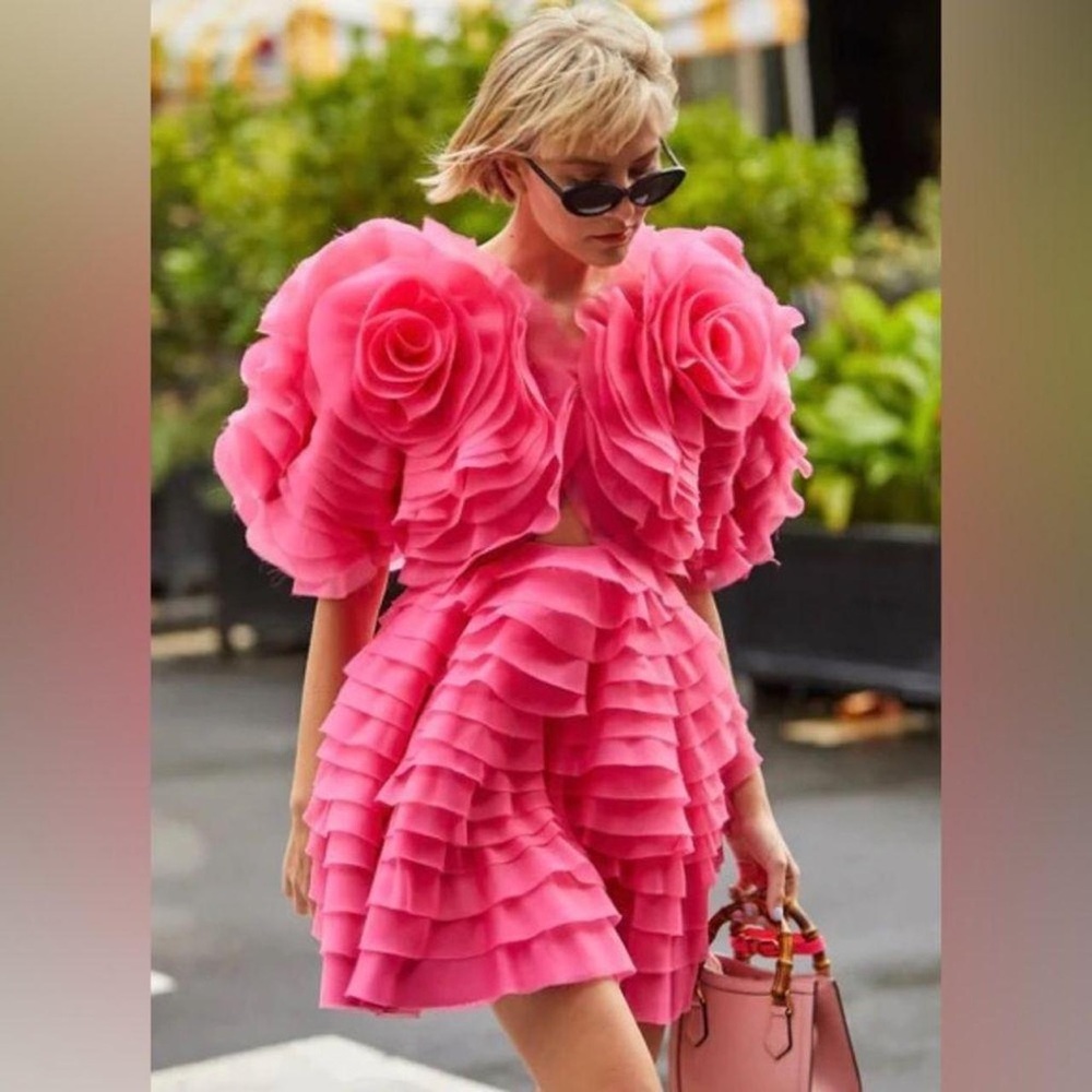 AJE Amour Ruffle Cocktail Dress